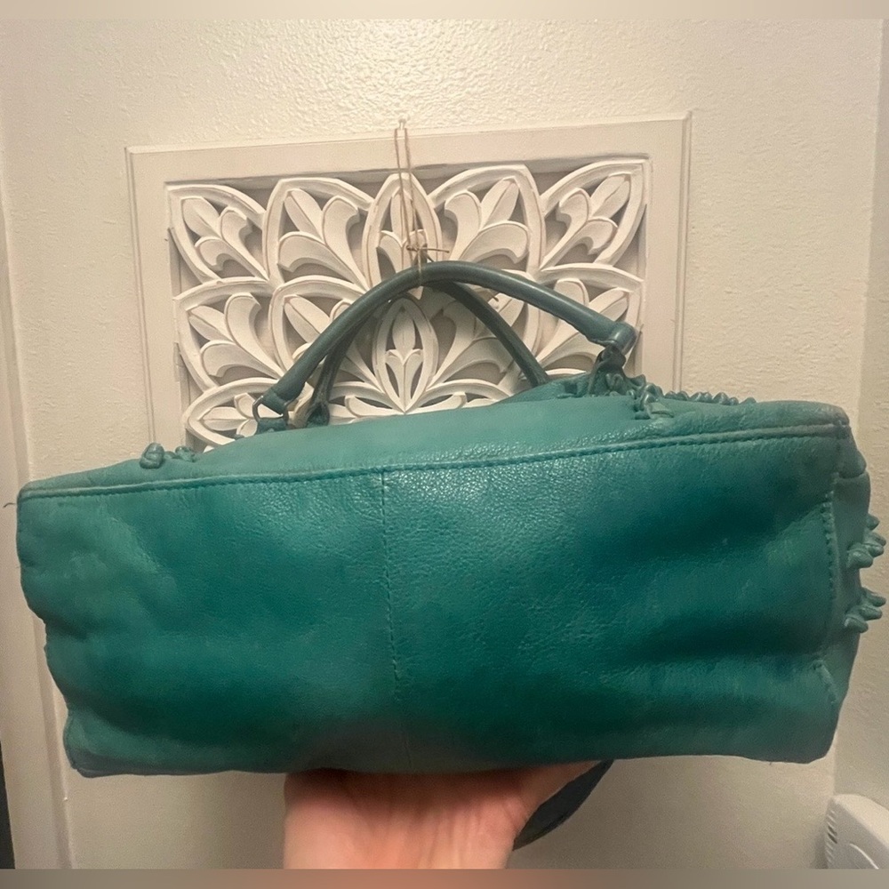 Liebeskind Berlin Leather purse 👛 turquoise spike hobo - Picture 5 of 11